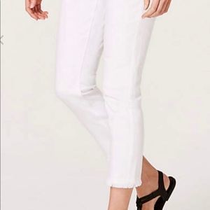 J. Jill Denim Authentic Fit Cropped White Pants Size 12